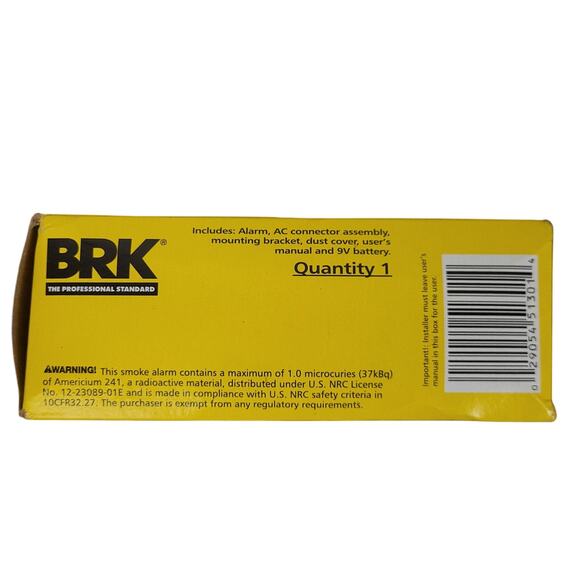 2 Pack BRK First Alert 9120B Smoke Alarm AC Power w/ Battery Backup White NIB - Picture 5 of 6